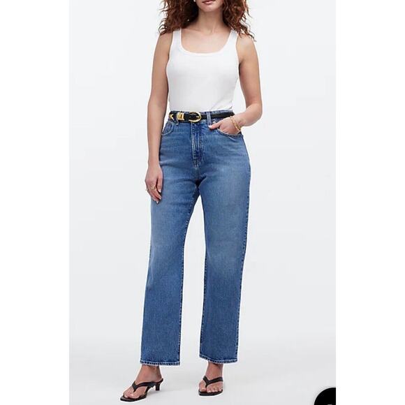 Madewell Women’s Size 24 The Curvy ‘90s Straight Crop Jean In Hazeldell Wash - Picture 13 of 13